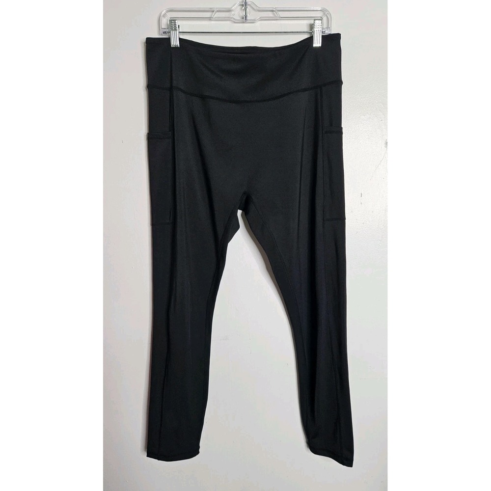 Tomboy X Black Exercise Pants Size 2X Pockets Workout Running